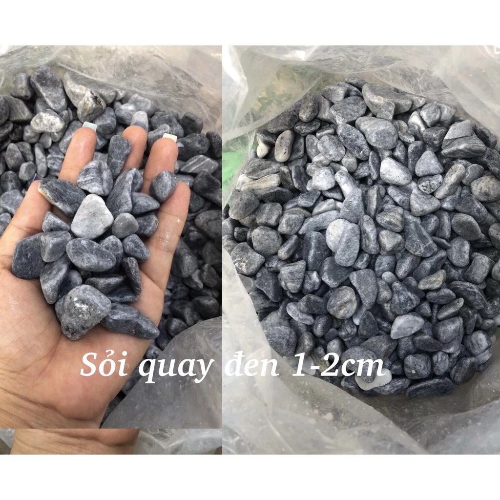 đá quay xám đen 2-4mm